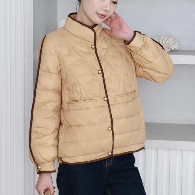 

Короткая куртка-пуховик зимняя женская белая утиная пуховая женская новая куртка L хаки