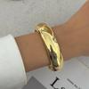 Salircon Vintage Unregelmäßig Breit Klobig Harz Acryl Armreif Armbänder Damen Punk Geometrisch Metallarmband Mode Party Schmuck