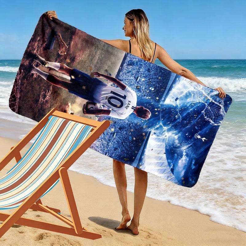 Spurs Print Beach Towel, Large Soft Quick Dry Towel for Beach Camping Swimming