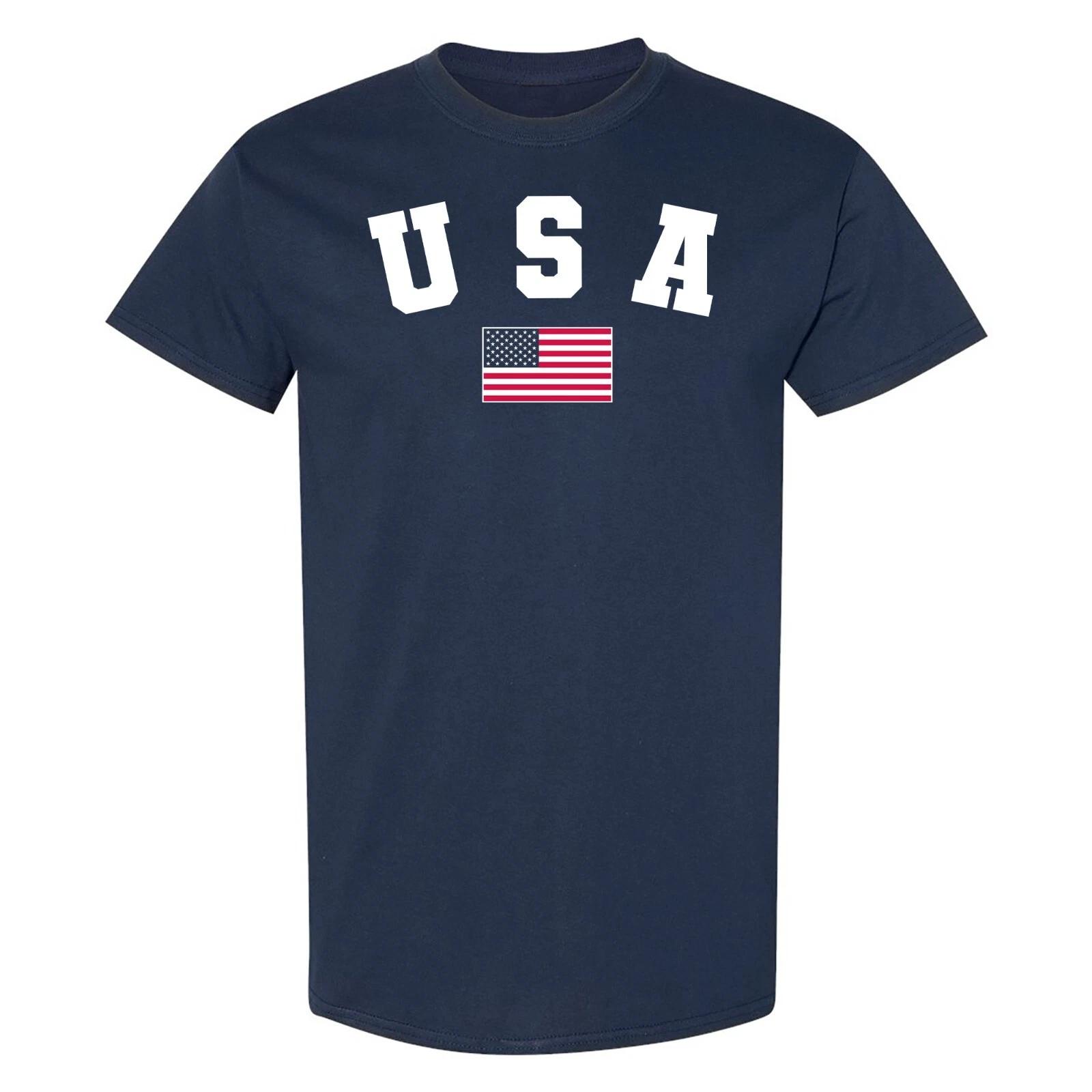 

USA Sports Arch T-Shirt- Navy 4XL