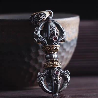 Wisiorek z wajrą do egzorcyzmów, buddyjski naczynie Dharmy, naszyjnik dla mężczyzn, religijny amulet, akcesorium, prezent