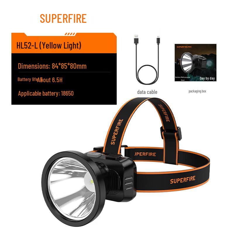 

SupFire HL52-L Rechargeable Yellow Light Headlamp