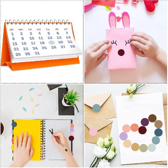 Sinmoe 2800 Pieces Colored Dot Stickers 3/4 Inch 14 Colors Circle Dots Label Stickers Removable for Office and Student Classroom DIY Marking Teaching