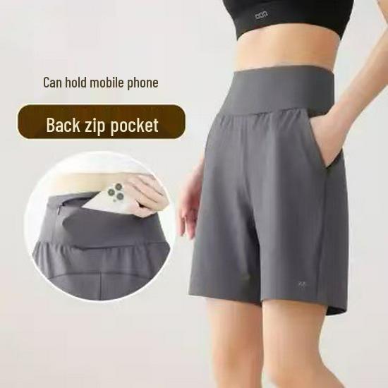 Damen Lässige Schnelltrocknende Yoga- & Laufshorts - Mittellang, Sommerpassform mit Gesäßtasche