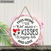 1pc 2D Flat Sign Charming Dog-Themed Wooden Hanging Sign Dog Decor Wall Hanging Art Decoration Door Decor Garden Courtyard Party Decor Farmhouse