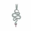 New Hot Selling Full Diamond Spirit Snake Coiled Alloy Pendant, Zodiac Snake Necklace, Men's and Women's Personalized Necklace
