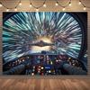 One Piece of Polyester Background Fabric for the Cockpit of an Interstellar Spaceship, Suitable for partiesDJH