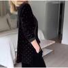 Blazer Feminino de Veludo com Diamantes Moda Slim Manga Longa Jaqueta de Terno Feminino Casaco de Terno Casual 2025 Brilho Office Lady Streetwear