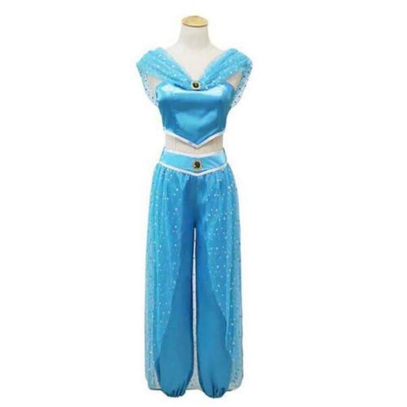 Enchanting Aladdin Jasmine Princess Genie Cosplay Costume For Magical Dress Up