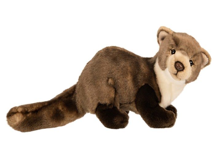 Peluche - Uni-Toys - HW-79044 - Martre de Pierre - 40 cm - Doudou réaliste