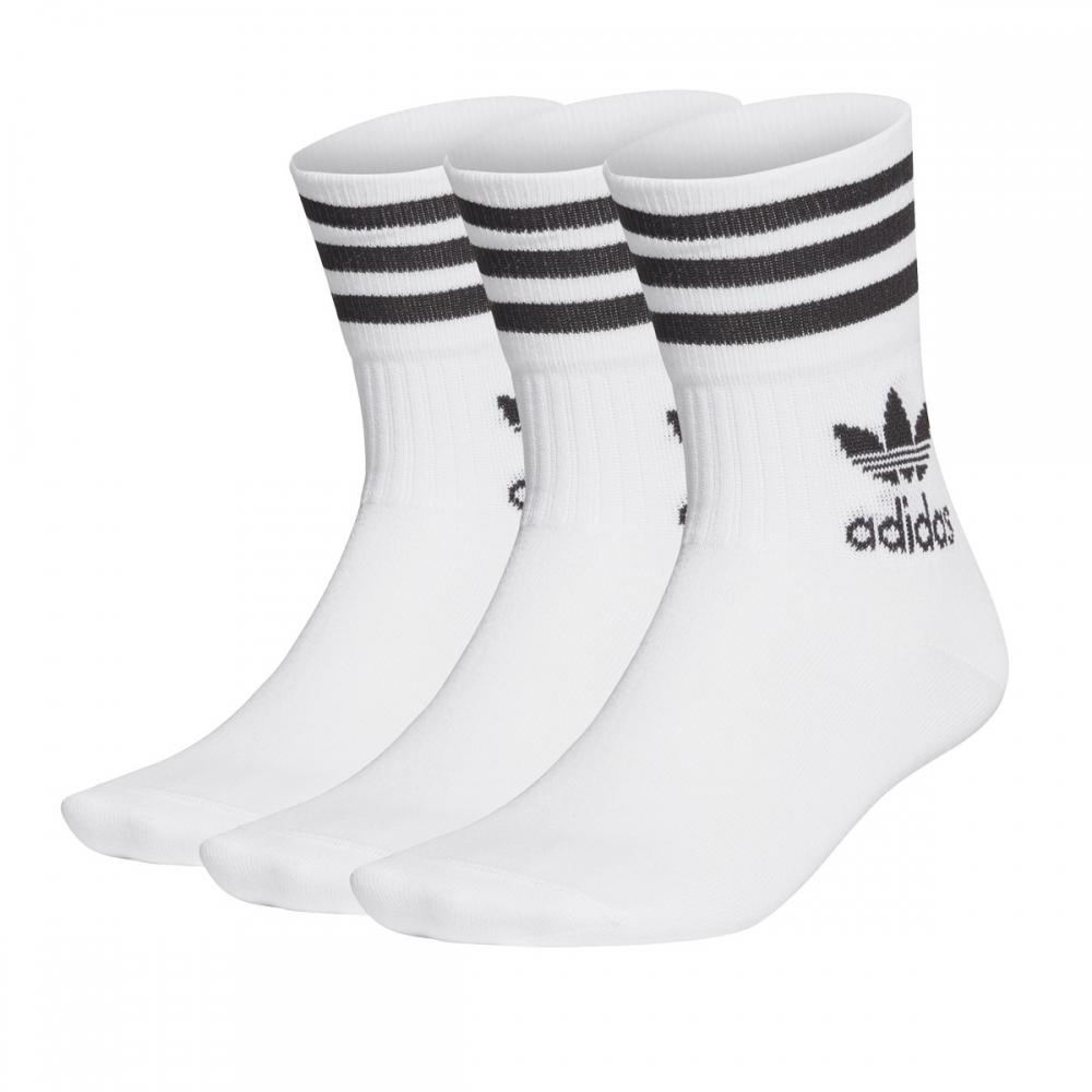 

Adidas Mid Cut Crew Socks Set Of 3 Gd3575 White Black M