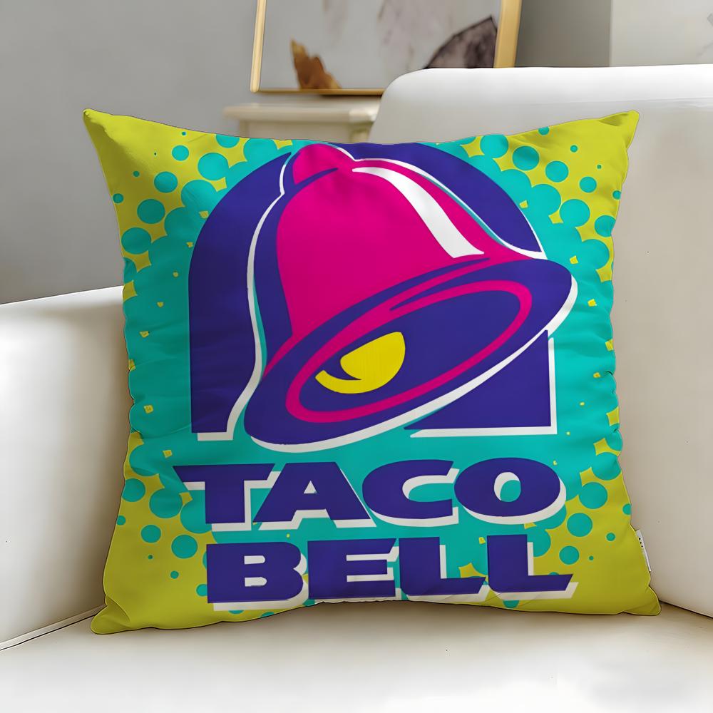 

Классический ресторанный бренд Taco Bell Наволочка Мягкая Легко стирающаяся Наволочка Универсальная для Дивана Кровати Путешествий и Офиса 30X30cm