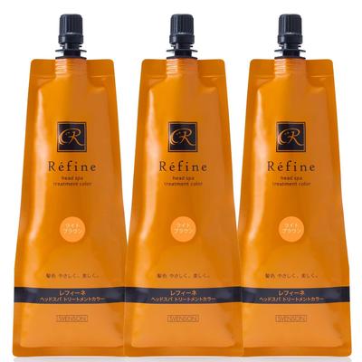 Refine Gray Hair Dye Head Spa Color Treatment R 80g (Set of 3) Hair Color (Light Brown)