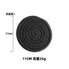 Contrasting cotton rope placemat pastoral thickened thermal insulation pad cotton and linen woven table mat household heat-resistant and anti-scalding