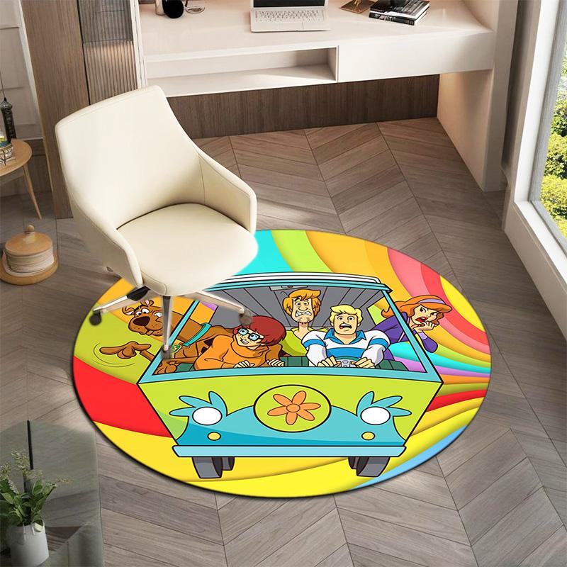 Halloween supernatural comedy adventure movie Scooby-Doo Round Carpet Soft Home Decoration Corridor Table and Chair Anti slip Outdoor Floor Mat rug 2