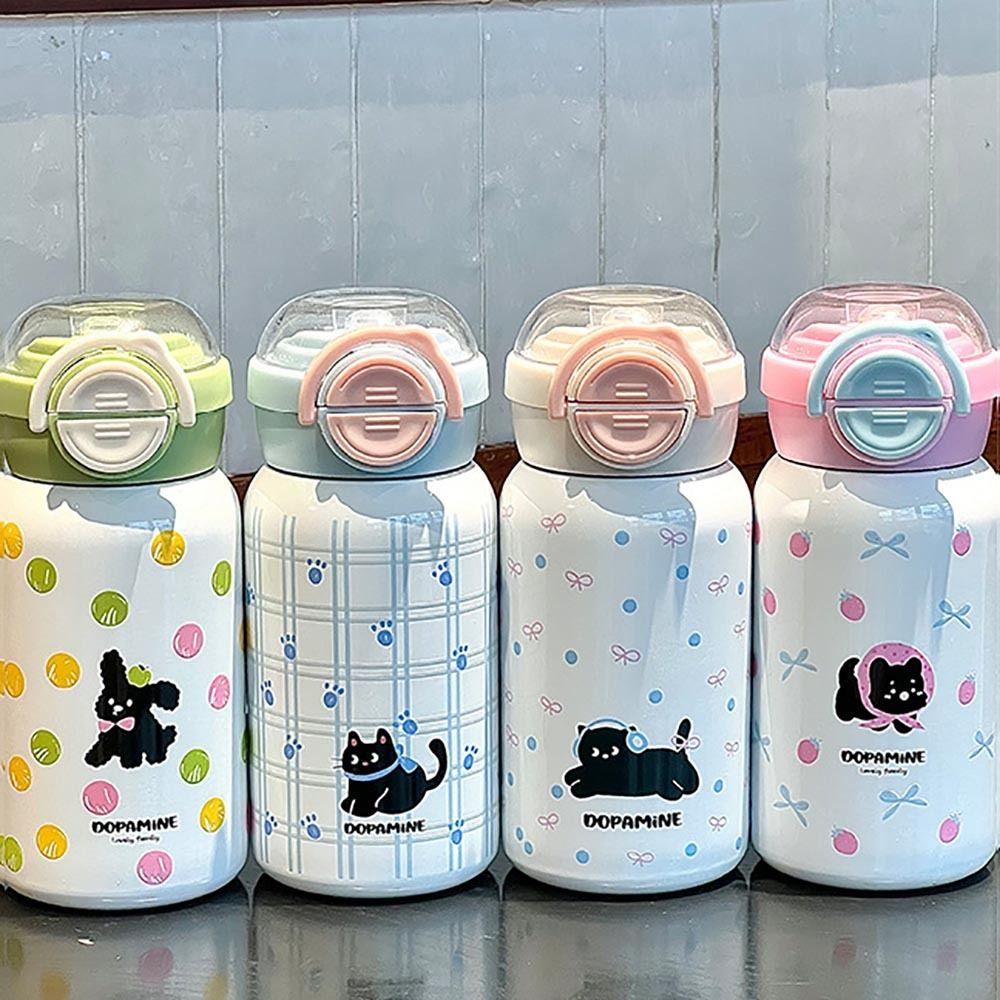 

Cartoon Vacuum Cup 500ml Thermal Bottle Creative Insulated Cup Drinkware зелений