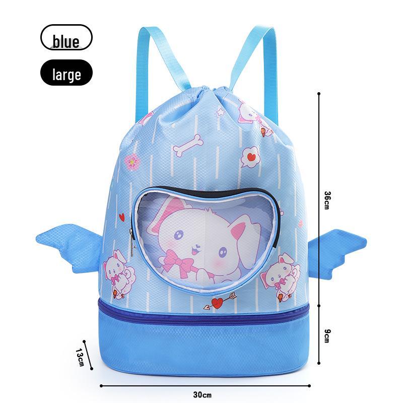 Kinder Wasserdichter Schwimmrucksack: Jungen-Kulturbeutel und Mädchen-Strandtasche mit Trocken-/Nass-Trennung