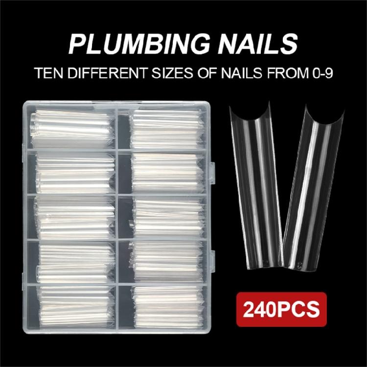 Extras Long C Curves False Nail Tips,Acrylic Fake Nail Tips French Nail Tip Half Cover Square/Full Cover Almond Nail Tip