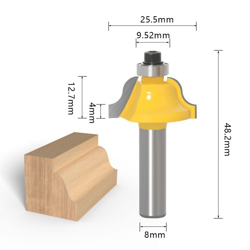 1PC 8mm Shank Wood Router Bit Straight End Mill Trimmer Cleaning Flush Trim Corner Round Cove Box Bits Tools Milling Cutter