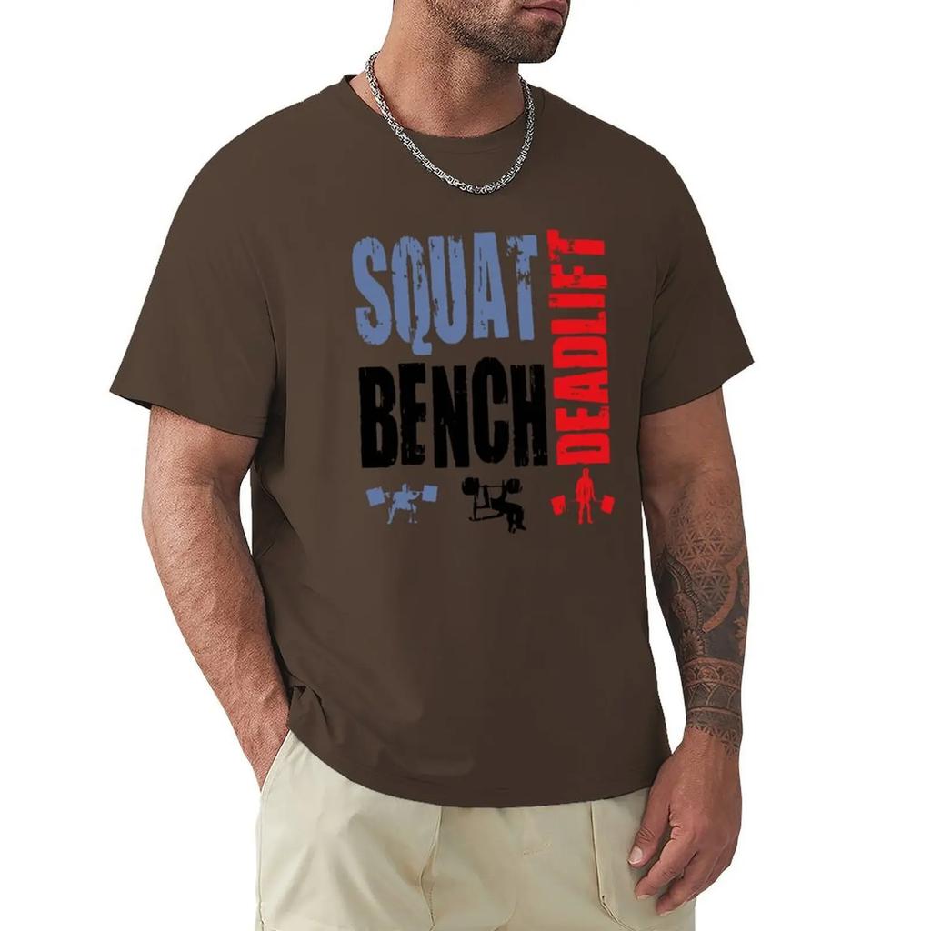 2024 Fashion Quality Squat Bench Deadlift T Shirt Weightlifting Body Building Tee Shirt Fitness Top Tee Order Cool T Shirts