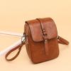 Women Crossbody Bag Mobile Phone Bag Leather Cross-body Card Wallet Pouch Travel Handbag Mini Wallet Shoulder Purse D2K0