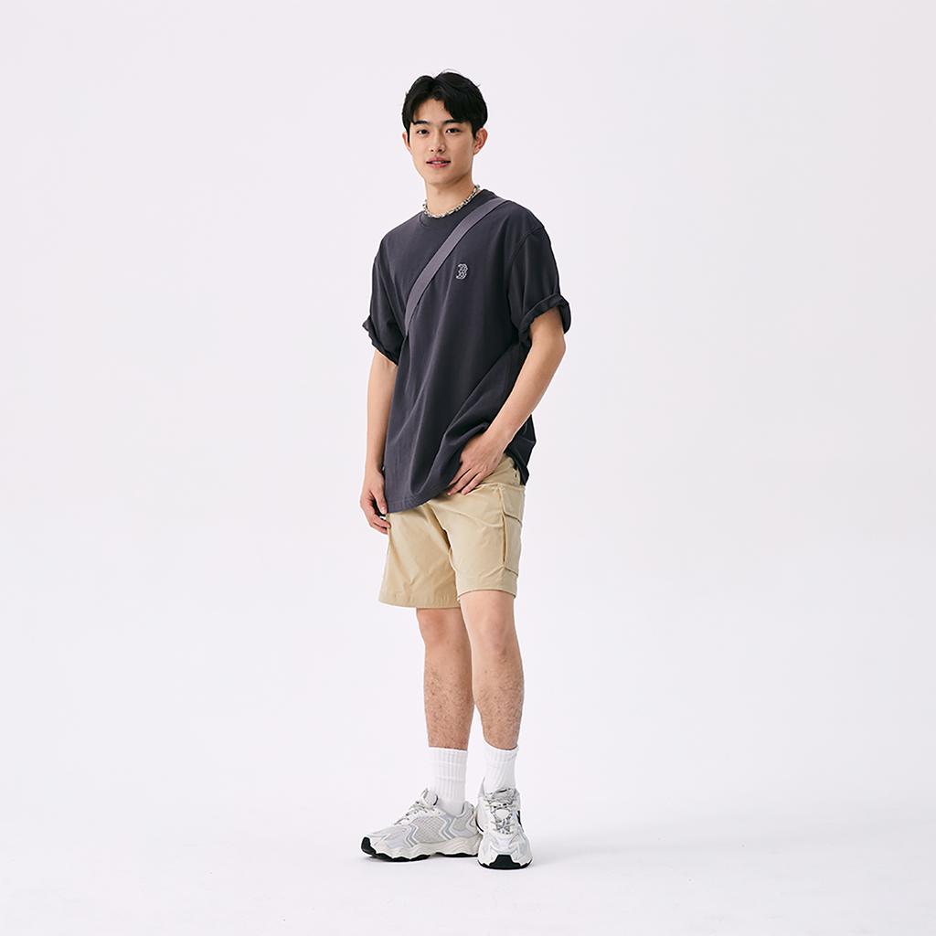 New MLB Boston Red Sox Basic Collection SS25 T Shirt Unisex Charcoal Gray 3ATSB0253-43CGS