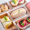 100 Stück rechteckige Backpapier-Kunststoffbox, Handtuchrolle, Kuchen-Sandwich, Fleischflocken, Jakobsmuschel, Backbox für Kuchen