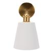 Wall Sconce Modern Gold Brass Wall Mounted Lamp with Ceramic Lampshade for Bathroom Bedroom Kitchen Living Room