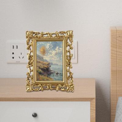 Вінтажна фоторамка для фото 4x6 дюймів, вишуканий галерейний художній тримач для спальні, столу