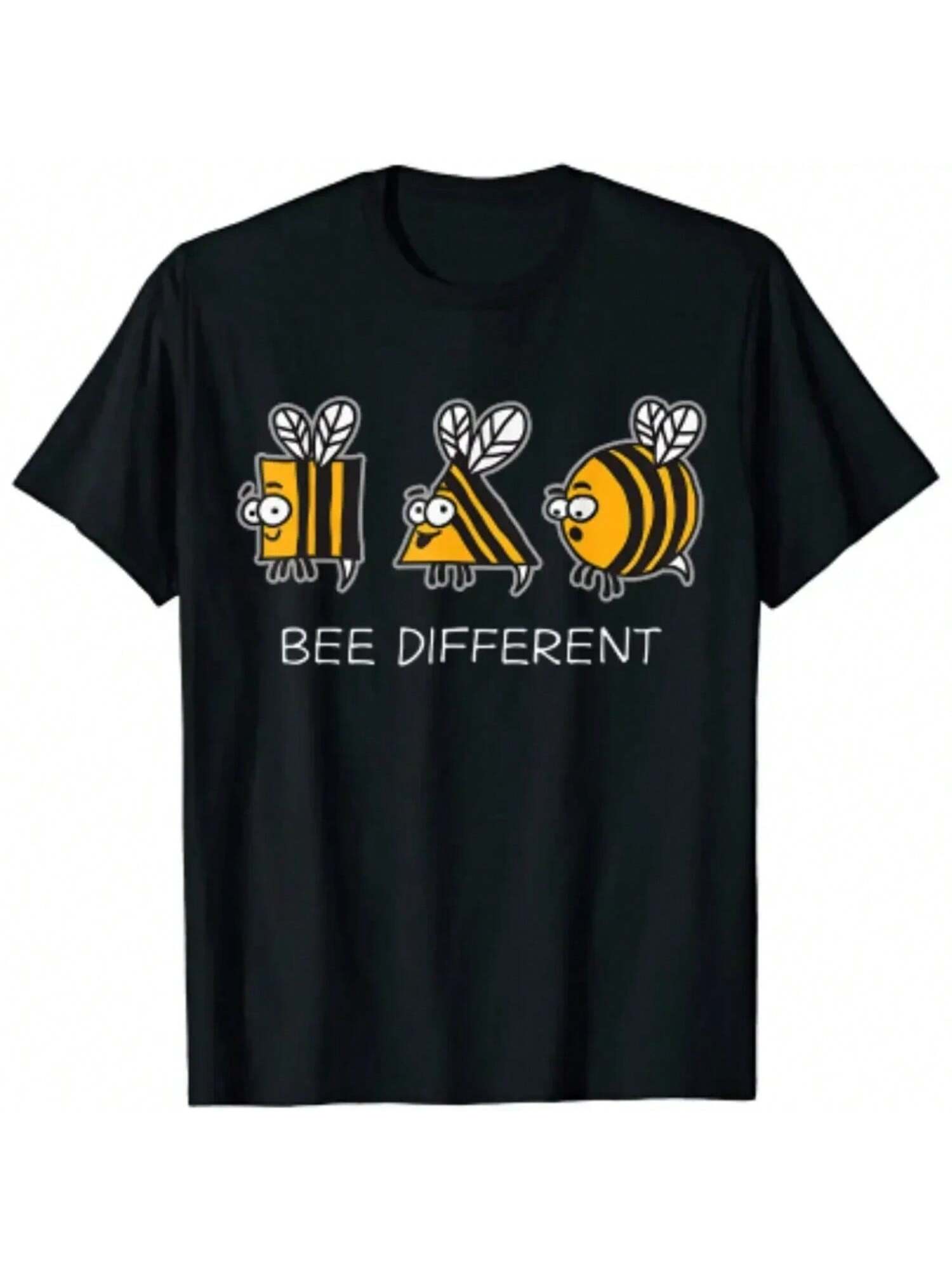 Bee Different Weird Unique Funny Beekeeper Womes T Shirts Streetwear Casual Daily Four Seasons Oversized T Shirt S разноцветный