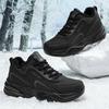 Men Warm Running Shoes Black Leather Snow Winter Casual Sneakers Outdoor Walking Men's Sports Brand Shootstenis Masculino Homem