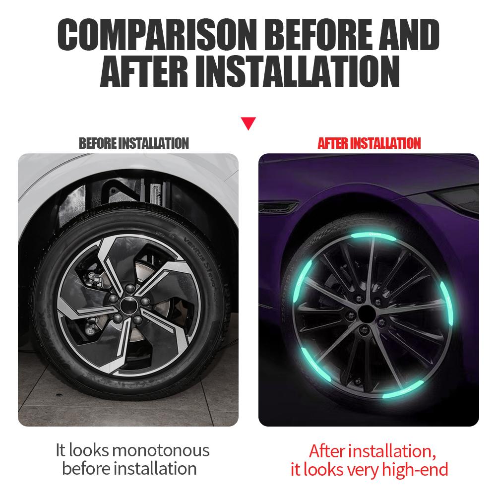 For Volvo Rdesign AWD S60 S80 S90 V40 V50 V60 V70 V90 V80 Car Styling Wheel Rim Sticker Reflective Decal Decor Auto Accessories