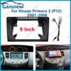 9 Inch Car Radio Fascia For Nissan Primera 3 (P12)  2001-2008 Android MP5 GPS Player Panel Frame 2 Din Head Unit Dash Cover
