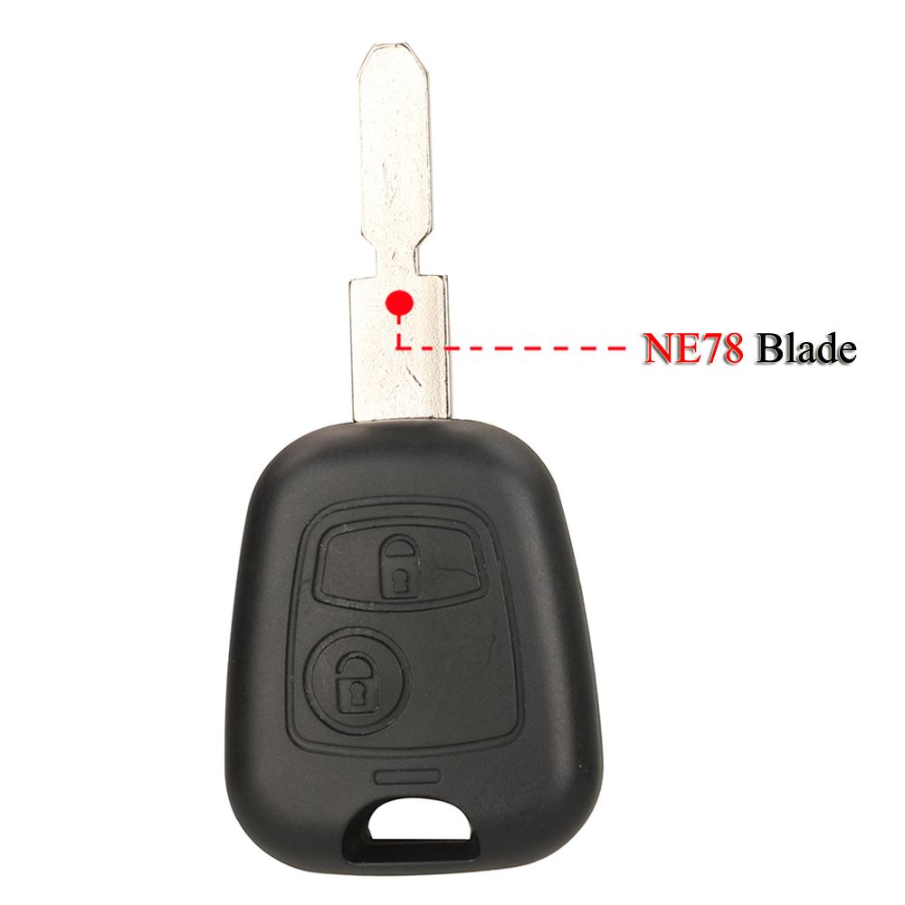jingyuqin Remote Car Key For Citroen C1 C2 C3 C4 For Peugeot 106 206 306 307 107 For Toyota Aygo 2Buttons 433Mhz 4D70/ ID46 Chip