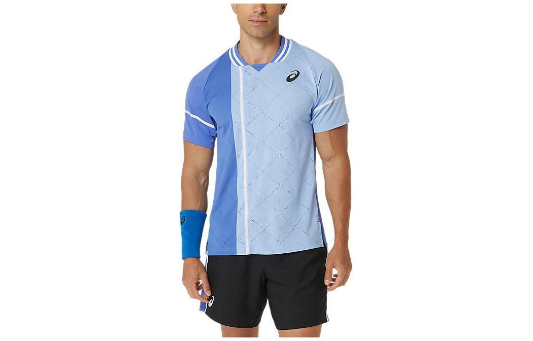 ASICS T Shirts Men s Blue Crew Neck Moderate 2041A282-403 M