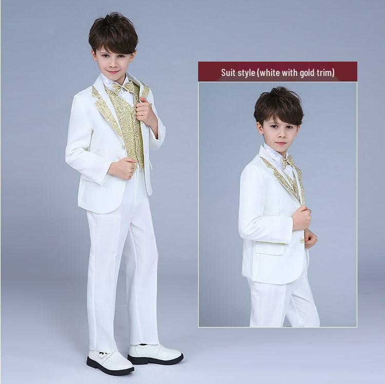 Children's Formal Suit: Flower Girl Dress & Boys' Piano Performance or Wedding Host Attire.