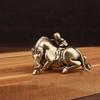 Decorative Zodiac Horse Figurine Brass Minature Horse Figurines Child Riding Horse Ornament  Office
