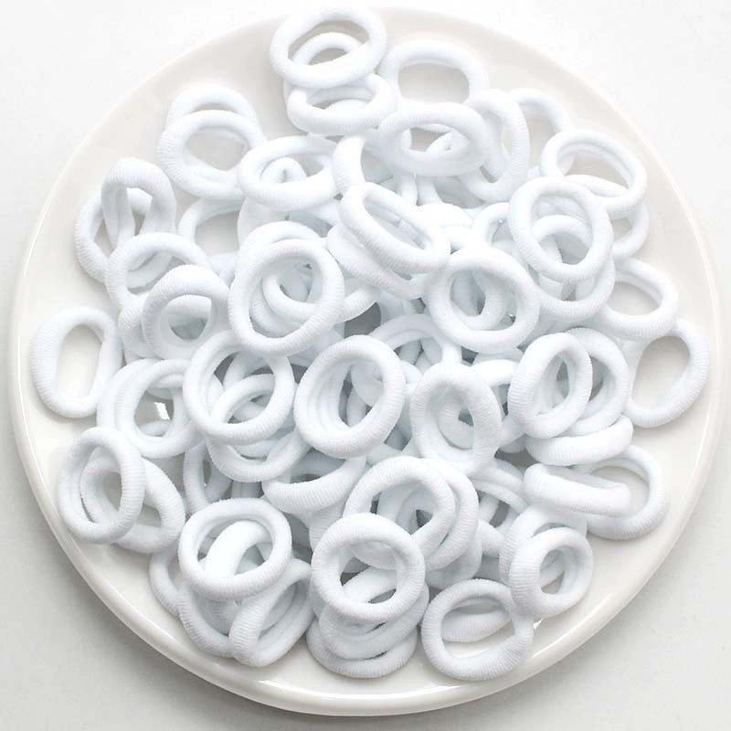 100PCS Colorful Basic Nylon Ealstic Hair Band for Girls Ponytail Hold Scrunchie Rubber Band Kid Fashion Hair Accessories