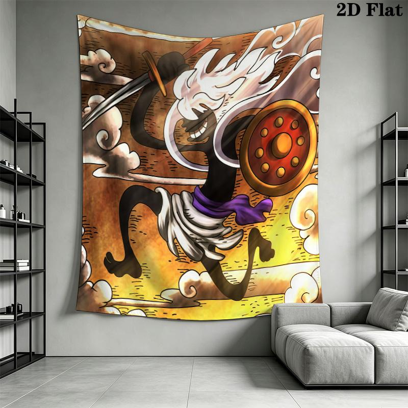 Monkey D Luffy Wall Tapestry Aesthetic Wall Hanging Printed Fabric Blanket Decorative Tapestries For Bedroom Living Room Home Decor