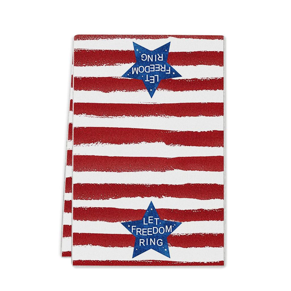 Hot Sale Holiday Decoration Kitchen Towels Home Cleaning Rags Absorbent Towels Independence Day Printed Towels