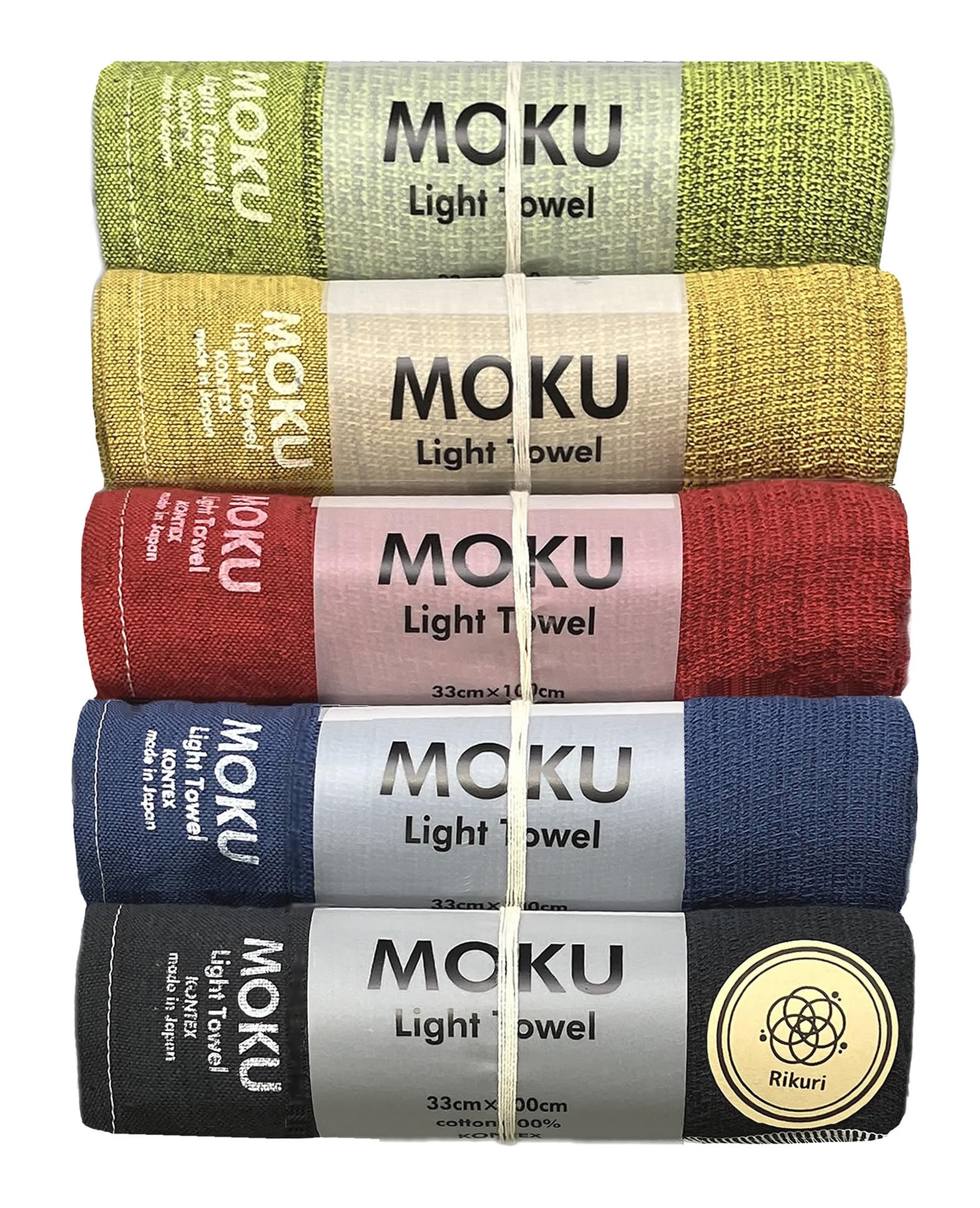 

Набір рушників для обличчя MOKU з 5 рушників kontex Imabari 33 x 100 см темно-сірого кольору [Contex] (лаймово-зелений, жовтий, червоний, темно-синій, = яскравий)