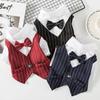 Lightweight Dog Wedding Suit Short Sleeve Spring Suit Shirt Pet Tuxedo Outfit  for Teddy Dogs