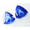 Natural Blue Tanzanite Loose Gemstone 14.80 Ct Trillion Shape Pair for Jewelry Making and Crafts