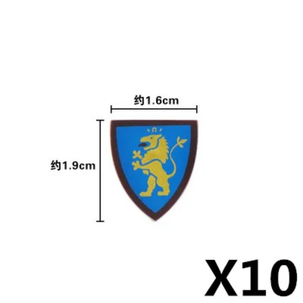 MOC Blocuri de Construcții Militare Figurine Soldați Medievali Accesorii Arme Leu Roșu Vultur Negru Cavaler Armură Scut Mini Cărămizi