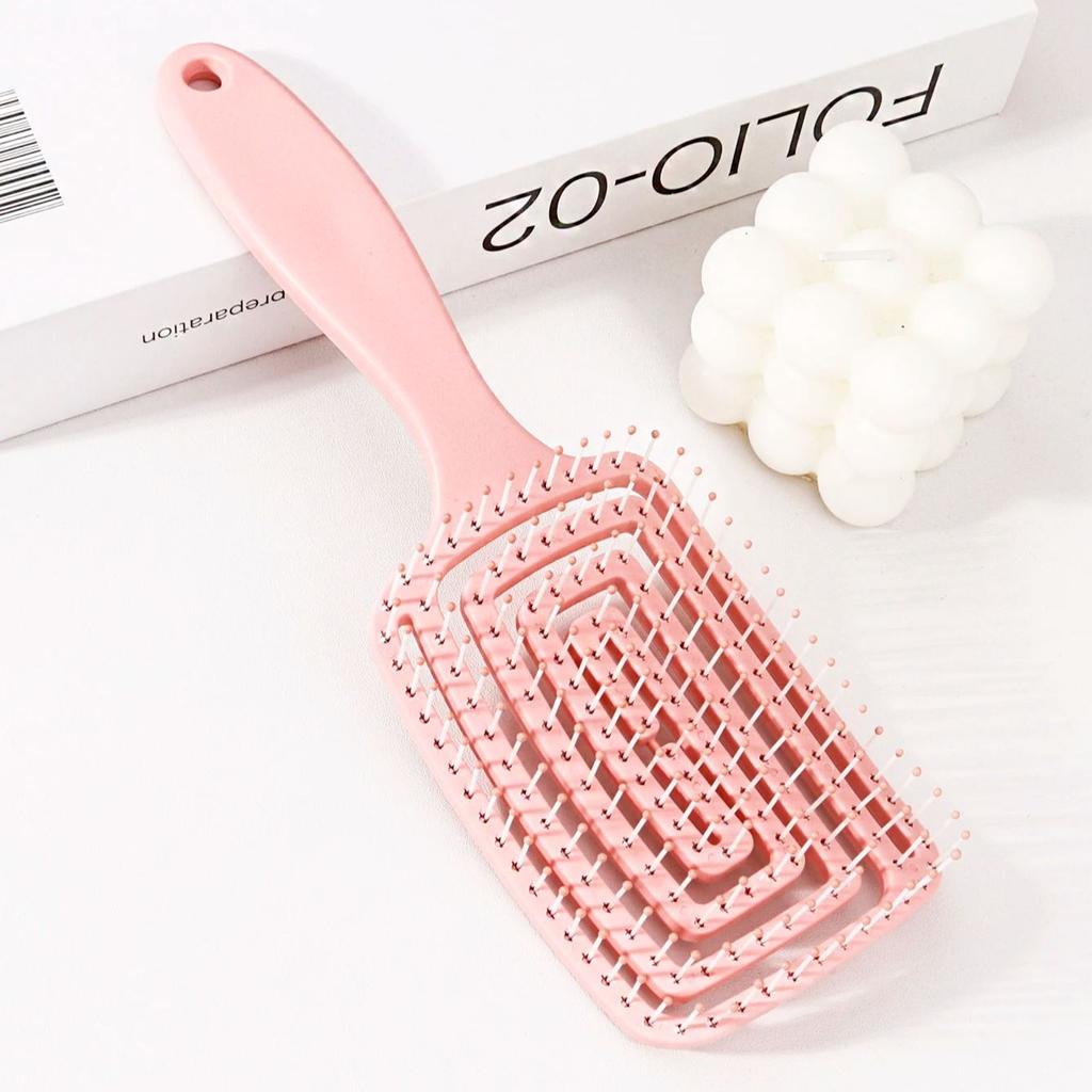 1 Piece Hollow Hair Brush - Suitable for Both Dry and Wet Use, Ergonomic, Easy To Maintain styling,Special for Real Hair Wigs