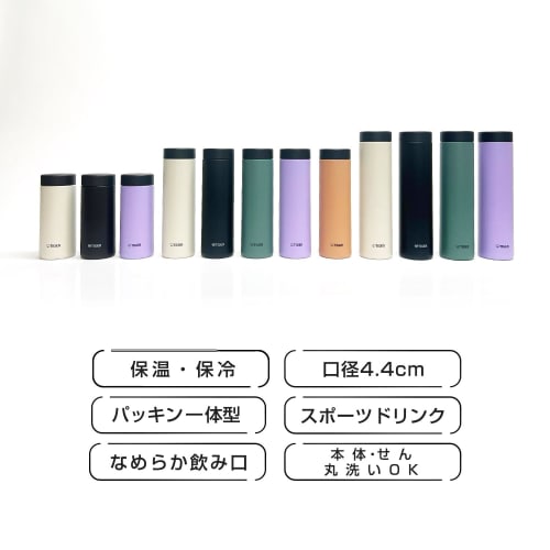 Dishwasher-safe, integrated gasket model: Tiger Thermos (TIGER) 500ml water bottle, screw-down stainless steel bottle, suitable for hot water. The int