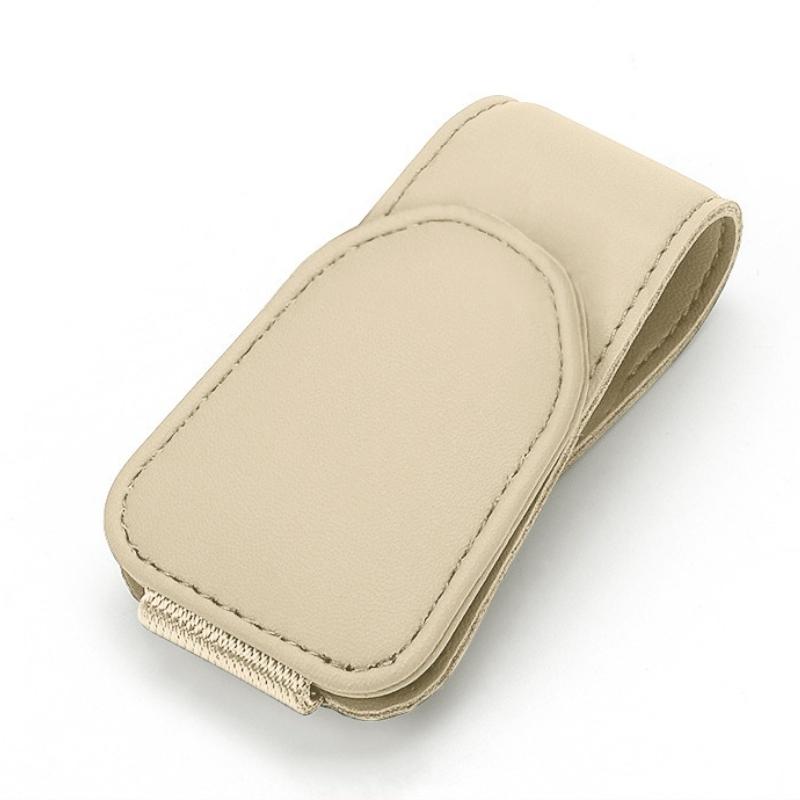 

Car Glasses Holder Universal Car Visor Sunglasses Holder Clip Leather Eyeglasses Hanger and Ticket Card Clip Eyeglasses Mount белый