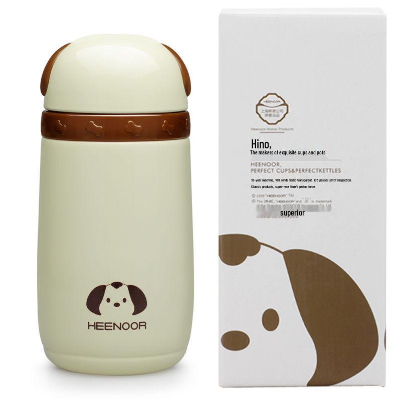 Xinuo 5732 Double-Layer Cartoon Insulated Stainless Steel Cup - Cute, Portable Student Tea Cup