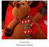 Knitted Two-Tone Santa Claus Backpack Doll Christmas Gift Bag for Children