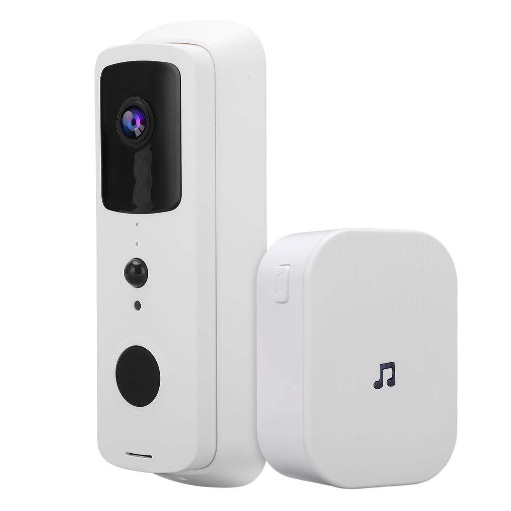 Smart Cordless WIFI Video Doorbell 1080P APP Remote Control Intercom Night Vision White 90?260VUS